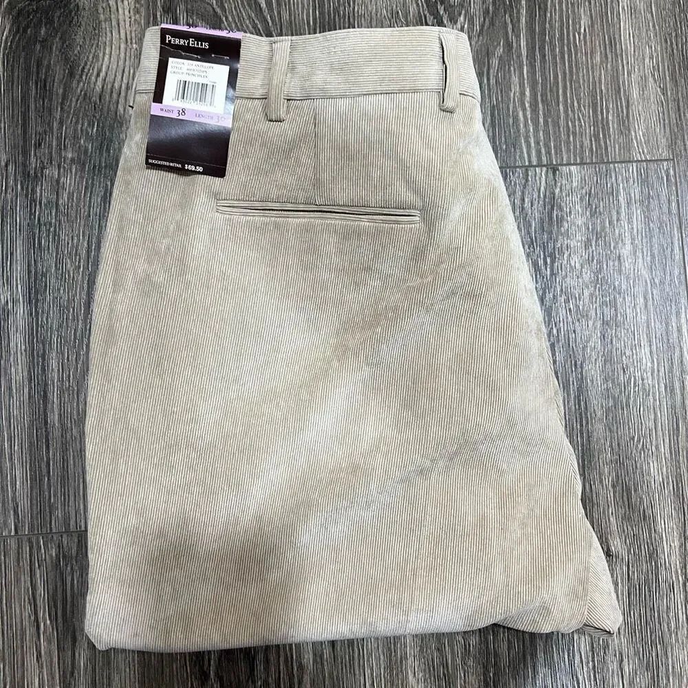 New Perry Ellis 38x30 Cordory Pants